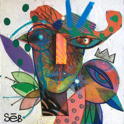 Painting Zeuxis by Seb | Painting Raw art Acrylic Animals, Nature, Portrait
