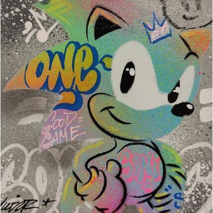 Painting Sonic by Lemoine Mael | Painting Pop-art Acrylic, Graffiti Pop icons