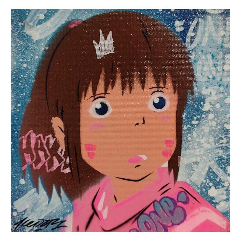 Painting Chihiro by Lemoine Mael | Painting Pop-art Pop icons Graffiti Acrylic