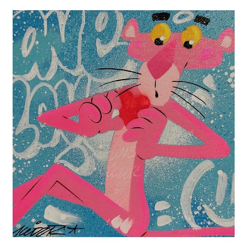 Painting Amour Rose by Lemoine Mael | Painting Pop-art Pop icons Graffiti Acrylic