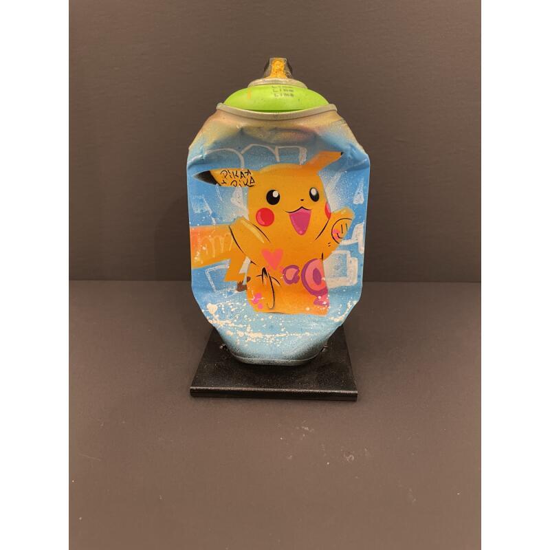 Sculpture Happy Pika by Lemoine Mael | Sculpture Pop-art Pop icons Graffiti Acrylic