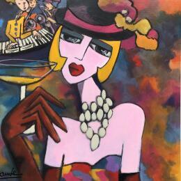 Peinture Qu en penses tu par Fauve | Tableau Figuratif Acrylique Scènes de vie