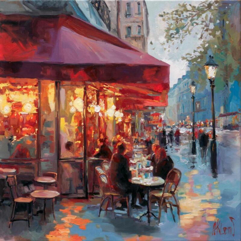 Gemälde The Light  von Klemens Alexandr | Gemälde Impressionismus Architektur Öl