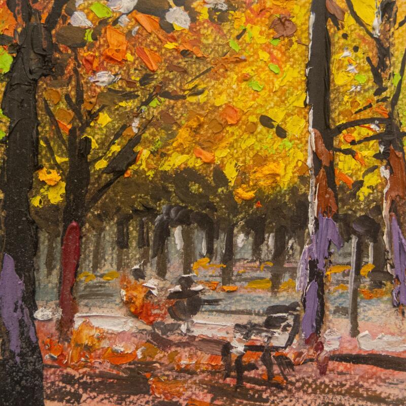 Painting Voces en el parque by Fran Sosa | Painting Figurative Society Urban Nature Oil