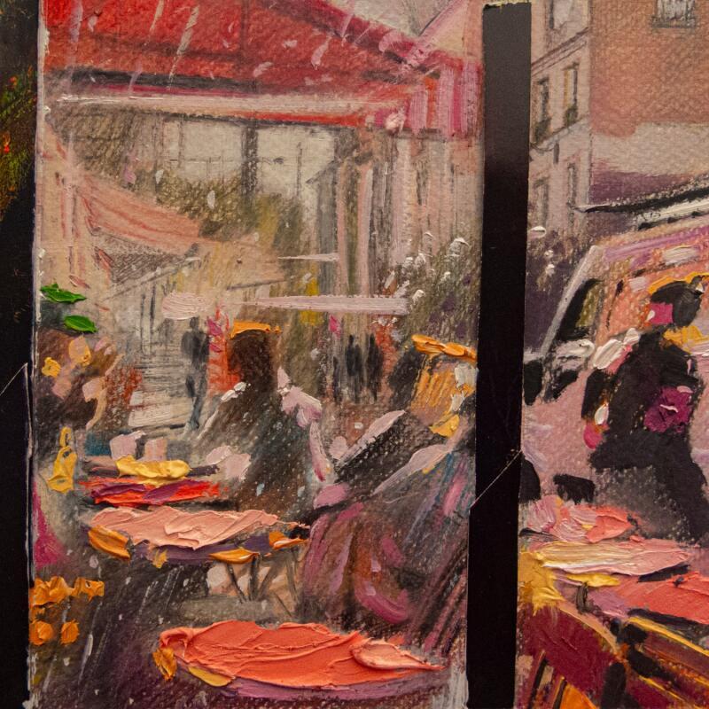 Painting A través del cristal by Fran Sosa | Painting Figurative Landscapes Urban Architecture Oil