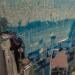 Painting Geometría de las ventanas by Fran Sosa | Painting Figurative Landscapes Urban Architecture Oil