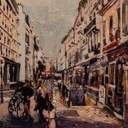 Peinture Gris de otoño par Fran Sosa | Tableau Figuratif Huile Architecture, Paysages, Urbain