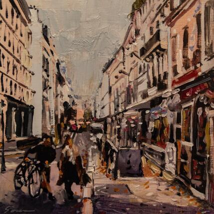 Painting Gris de otoño by Fran Sosa | Painting Figurative Oil Architecture, Landscapes, Urban