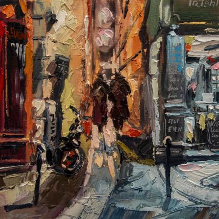 Peinture Irish Pub par Fran Sosa | Tableau Figuratif Huile Architecture, Paysages, Urbain