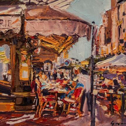 Peinture Música de Yann Tiersen par Fran Sosa | Tableau Figuratif Huile Architecture, Paysages, Urbain