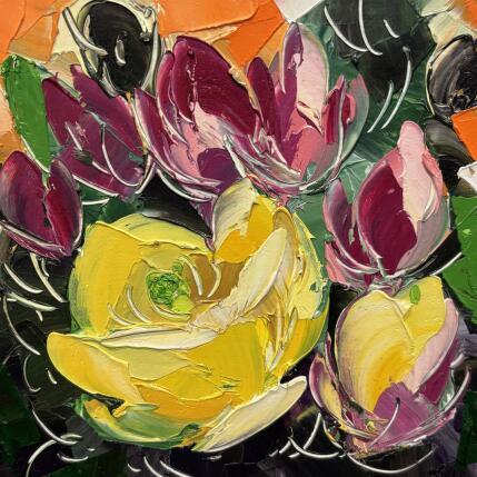 Peinture Desert bloom par Lunetskaya Elena | Tableau Figuratif Huile Nature, Natures mortes, Paysages