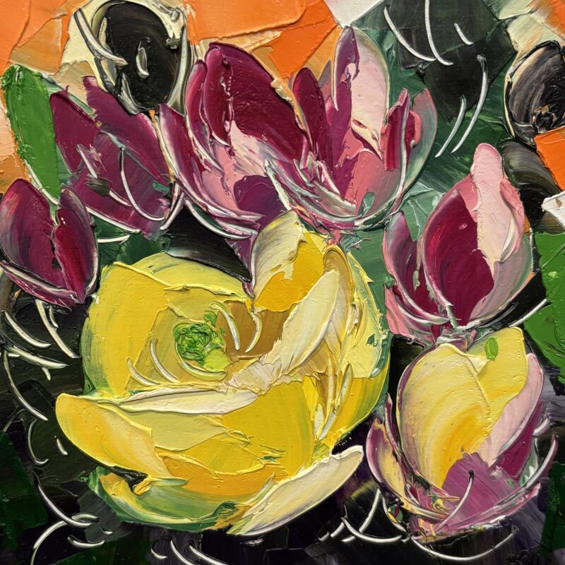 Peinture Desert bloom par Lunetskaya Elena | Tableau Figuratif Paysages Nature Natures mortes Huile