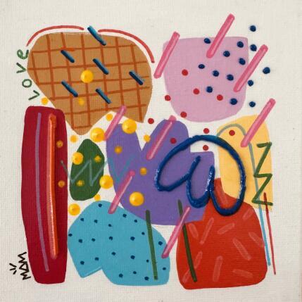 Gemälde LOVE COMPO von Mam | Gemälde Abstrakt Acryl Minimalistisch, Pop-Ikonen