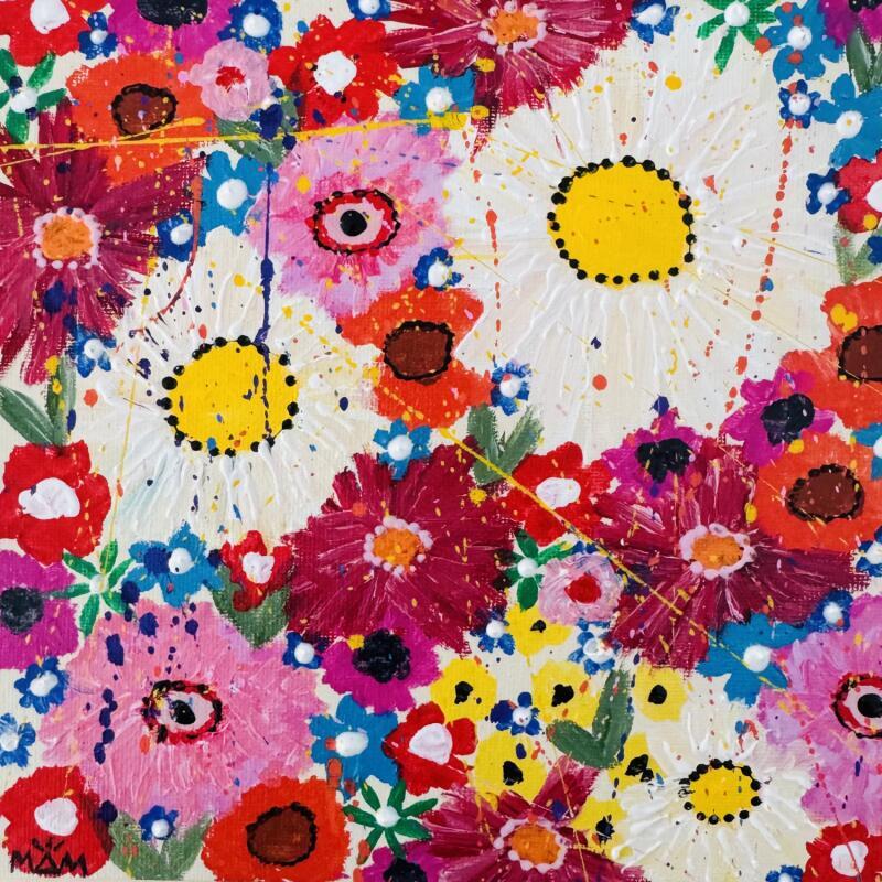 Gemälde MARGUERITES  von Mam | Gemälde Pop-Art Landschaften Pop-Ikonen Acryl