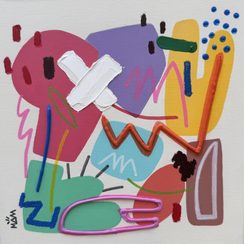 Gemälde YOUPI POP von Mam | Gemälde Abstrakt Minimalistisch Acryl
