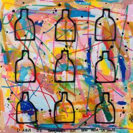 Peinture ABUS DE COULEURS  par Mam | Tableau Street Art Acrylique