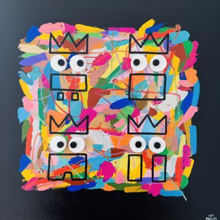 Painting LES 4 POTOS by Mam | Painting Pop-art Acrylic Minimalist, Pop icons, Society
