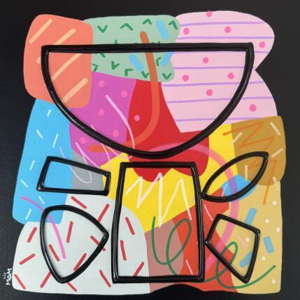 Gemälde ECLOSION von Mam | Gemälde Pop-Art Acryl Landschaften, Minimalistisch