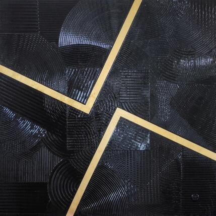 Painting New Gold Dream by Bauquel Véronique | Painting Abstract Acrylic, Gold leaf Minimalist