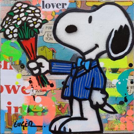 Gemälde LOVER von Euger Philippe | Gemälde Pop-Art Acryl, Collage Pop-Ikonen