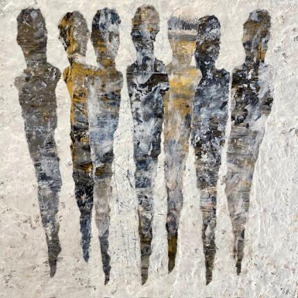 Peinture Le monde par Rocco Sophie | Tableau Art Singulier Acrylique, Collage Minimaliste