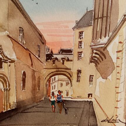 Gemälde Ciel rose von De León Lévi Marcelo | Gemälde Figurativ Aquarell Urban