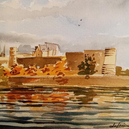 Peinture Reflets par De León Lévi Marcelo | Tableau Figuratif Aquarelle Urbain