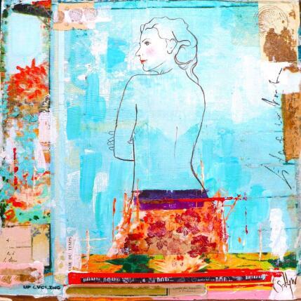 Peinture ETANG & TANT par Sablyne | Tableau Art Singulier Acrylique, Bois, Carton, Collage, Encre, Feuille d'or, Papier, Pastel, Pigments, Upcycling Nature, Paysages, Scènes de vie