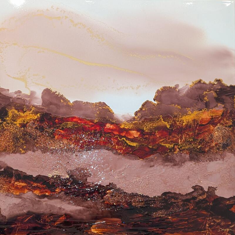 Peinture 2443 Mocha mousse par Depaire Silvia | Tableau Abstrait Acrylique