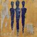 Painting Trio d'or by Rocco Sophie | Painting Raw art Acrylic Gluing Sand