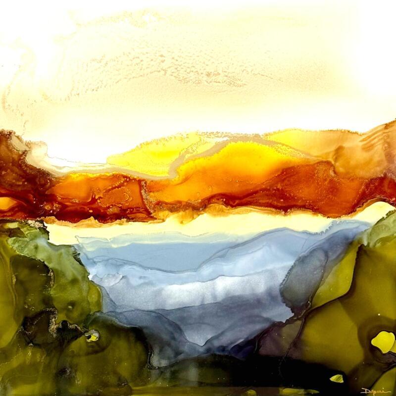 Gemälde 2157- Dune von Depaire Silvia | Gemälde Abstrakt Landschaften Marine Minimalistisch Acryl