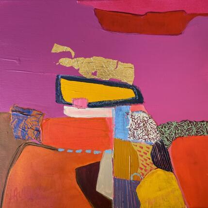 Gemälde Cultures d'été - 1 von Lau Blou | Gemälde Abstrakt Acryl, Collage, Pappe Pop-Ikonen