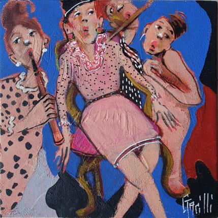 Peinture ambiance musique de chambre. par Garilli Nicole | Tableau Figuratif Acrylique Scènes de vie