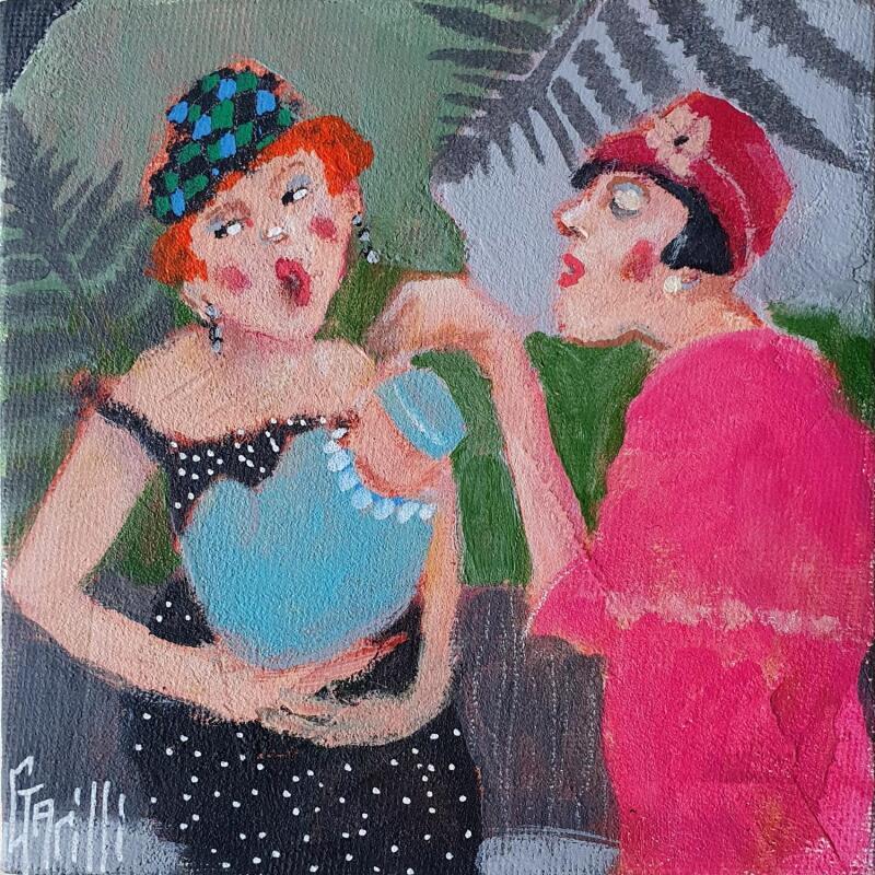 Painting mon petit cœur.  by Garilli Nicole | Painting Figurative Life style Acrylic