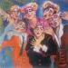 Peinture Gisèle et sa compagnie.  par Garilli Nicole | Tableau Figuratif Scènes de vie Acrylique