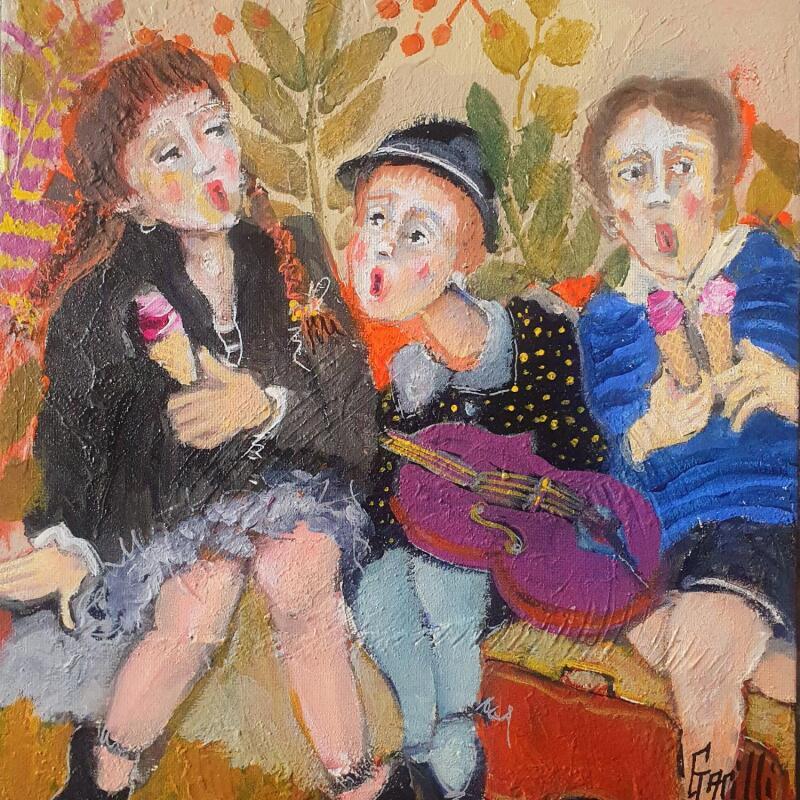 Pintura Entre deux répètes.  por Garilli Nicole | Pintura Figurativo Life style Acrílico