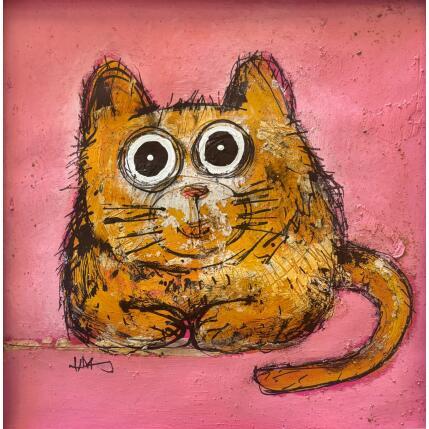 Peinture So pink par Maury Hervé | Tableau Art Singulier Acrylique, Encre, Pigments, Sable Animaux