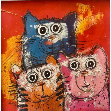 Peinture Now go! par Maury Hervé | Tableau Art Singulier Acrylique, Encre, Pigments, Sable Animaux