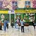 Painting Shakespeare and Company Paris by Lallemand Yves | Painting Figurative Urban Acrylic
