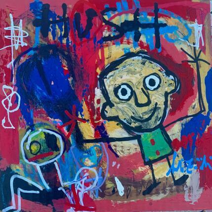 Peinture HUSH par Zaïdi Larbi | Tableau Art Singulier Acrylique, Pastel, Posca