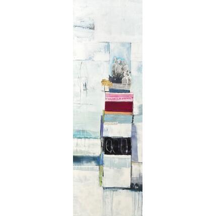 Peinture Les facétieux par Lau Blou | Tableau Abstrait Acrylique, Collage, Feuille d'or