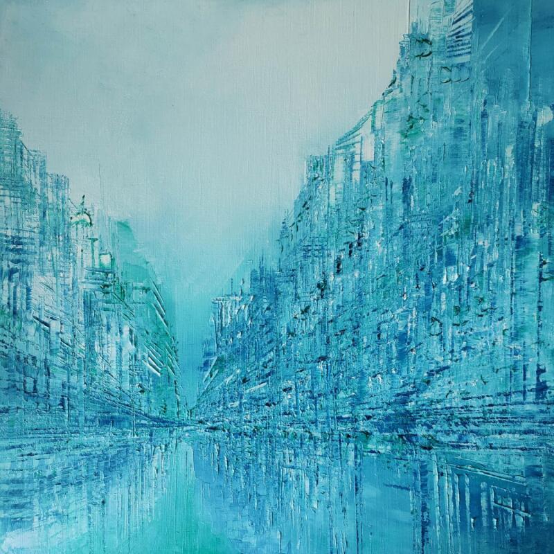 Gemälde Light blue von Levesque Emmanuelle | Gemälde Öl