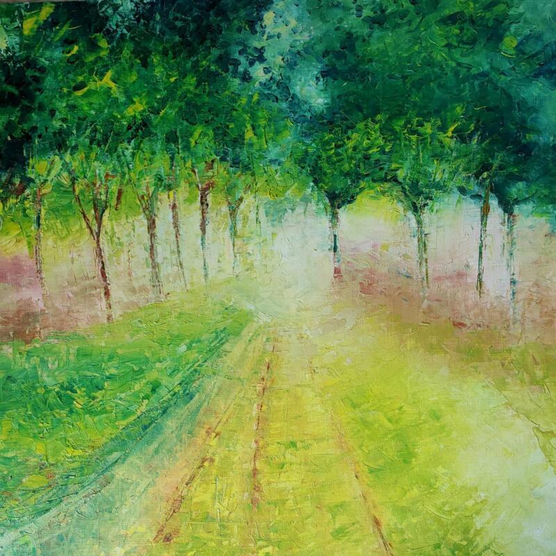 Gemälde Chemin d'été von Levesque Emmanuelle | Gemälde Öl