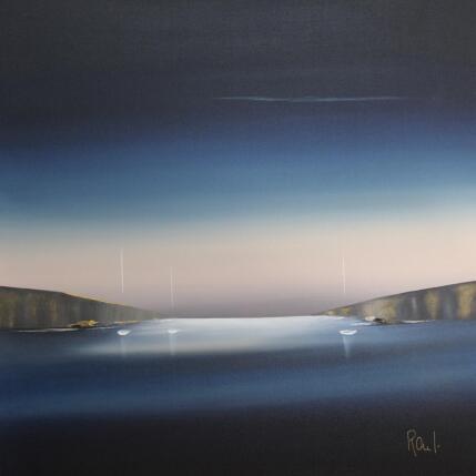 Peinture Douceur marine 77 par Roussel Marie-Ange et Fanny | Tableau Figuratif Huile Marine, Minimaliste