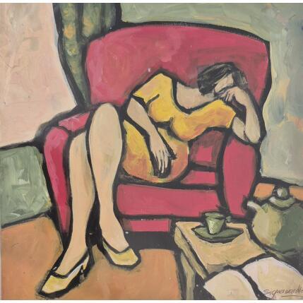 Peinture Darjeeling par Signamarcheix Bernard | Tableau Art naïf Acrylique, Encre, Pastel