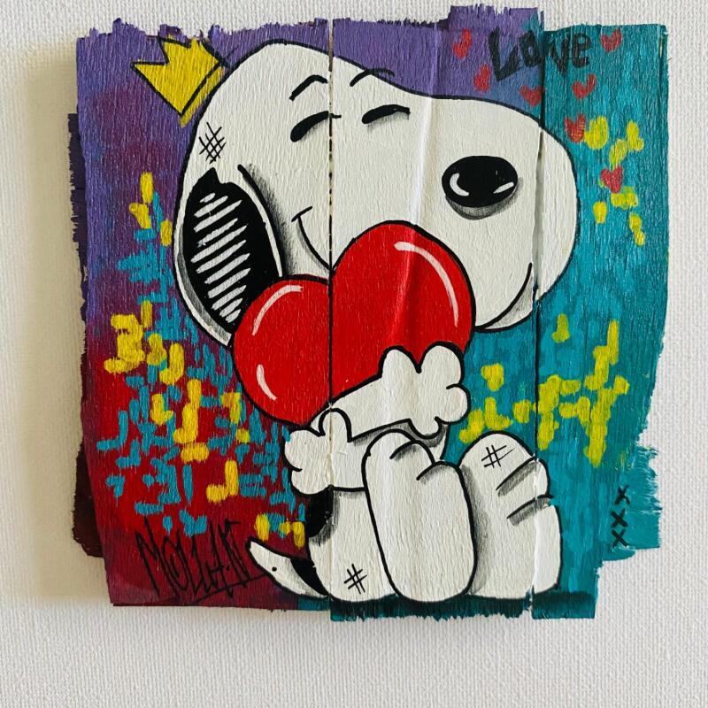 Peinture Amour par Molla Nathalie  | Tableau Pop-art Icones Pop Bois Acrylique Posca