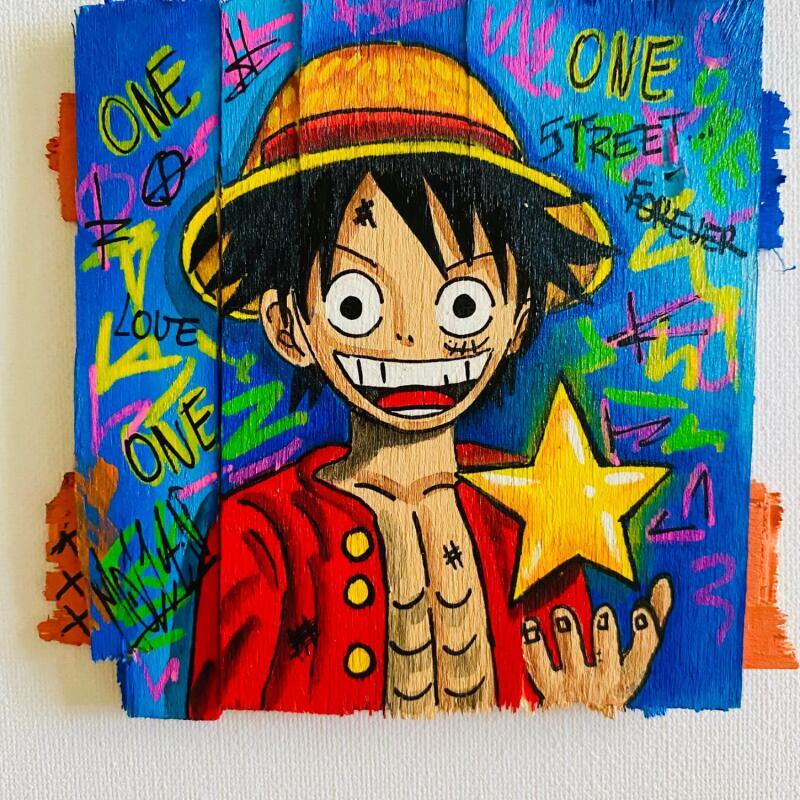 Painting Étoile by Molla Nathalie  | Painting Pop-art Pop icons Wood Acrylic Posca