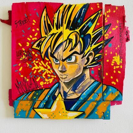 Painting NEW World by Molla Nathalie  | Painting Pop-art Acrylic, Posca, Wood Pop icons