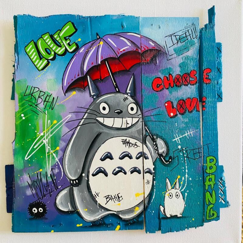 Peinture Choose Love par Molla Nathalie  | Tableau Pop-art Icones Pop Bois Acrylique Posca