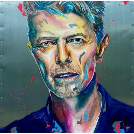 Peinture David Bowie par Medeya Lemdiya | Tableau Pop-art Acrylique, Métal Icones Pop